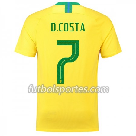 Camisetas Brasil D.Costa 7 Primera Equipacion Mundial 2018